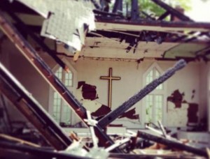 Oconee United Methodist church fire damage