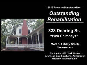 328 Dearing St Pink Chimneys Award